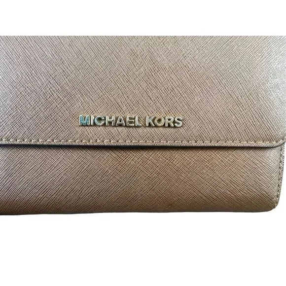 Michael Kors Jet Set Saffiano Leather Tan Crossbody - Picture 8 of 11